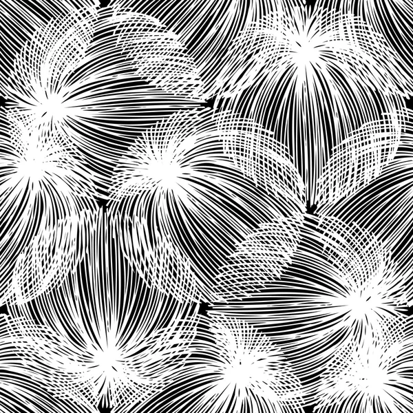 Fondo abstracto en blanco y negro, patrón sin costuras vectoriales. Puede ser utilizado para el tejido, papel, sitio web . — Vector de stock