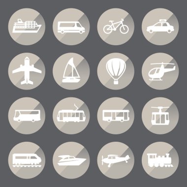 Ulaşım daire Icon set. e p s 1 0
