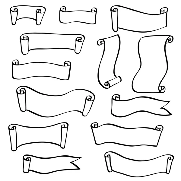 Ribbons scroll banner — Stock Vector © ofchina #30764399