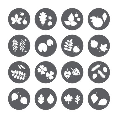 Siluet vektör kümesi daire simgesi bırakır.