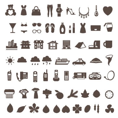 Farklı kutsal kişilerin resmi, vektör siluet büyük kümesi