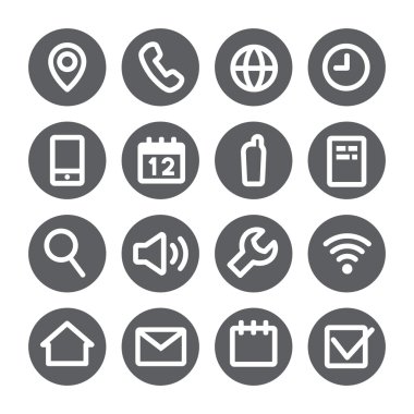 Web doğrusal simgeler, vektör set