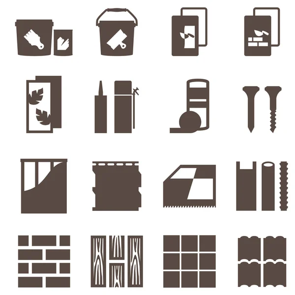 Repair icons. vector set. construction materials. — Stock Vector