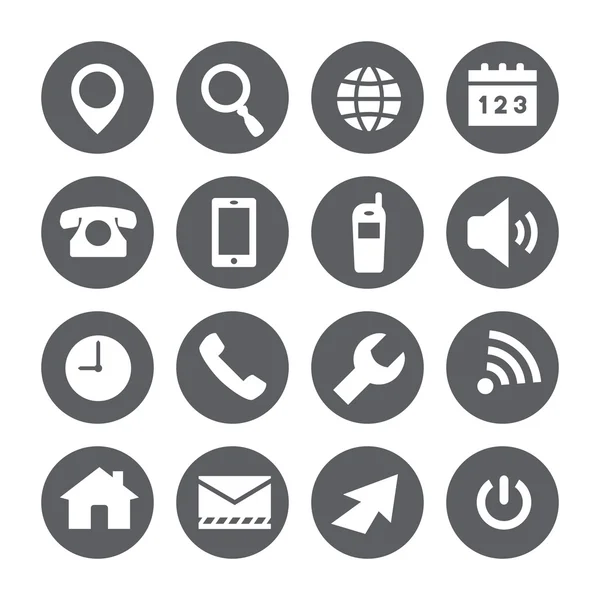 Iconos web, conjunto de vectores — Vector de stock