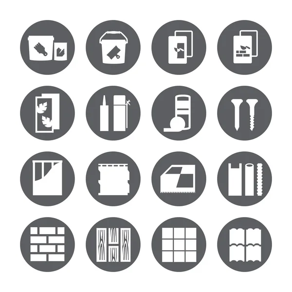 Repair icons. vector set. construction materials. — Stock Vector