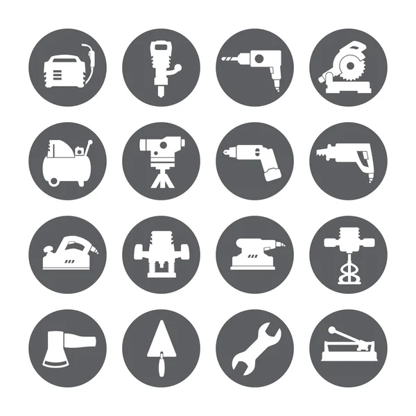 Construction tools. Repair icons. Vector set. — Stock Vector