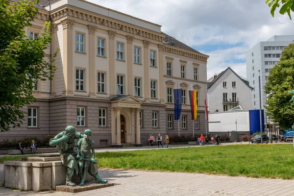 Dusseldorf Nadrenia Północna Westfalia Niemcy Lipca 2021 Ministerstwo Sprawiedliwości Jako — Zdjęcie stockowe