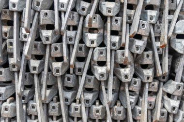 inşaat için metal çubuk yığını