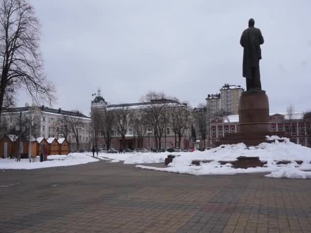 Locatie Noord Kaukasus Hoofdstad Van Republiek Adygea Stad Maykop Winter — Stockvideo