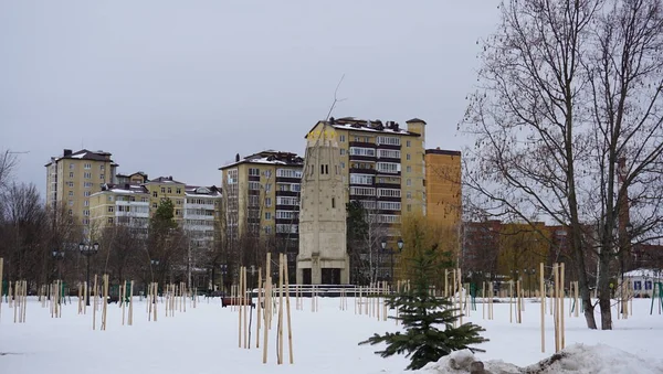 Locatie Noord Kaukasus Hoofdstad Van Republiek Adygea Stad Maykop Winter — Stockfoto