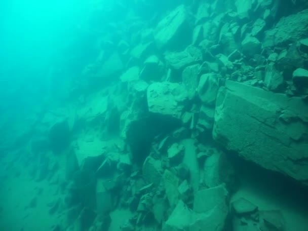 Dağ Göllerinin Sualtı Dünyası Konum Rusya Karachay Çatısız Cumhuriyet Aksaut — Stok video