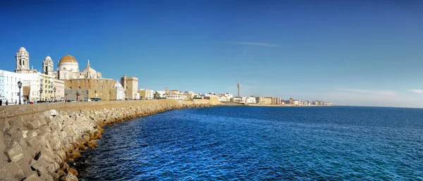 Andalousia Sur España Bonita Vista Ciudad Cádiz —  Fotos de Stock