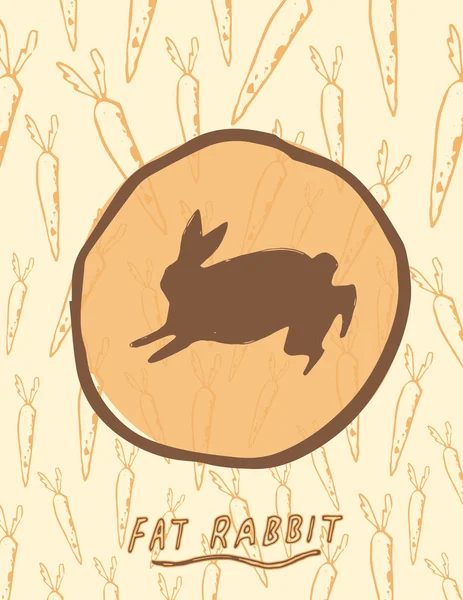 Жирный кролик — стоковый вектор
