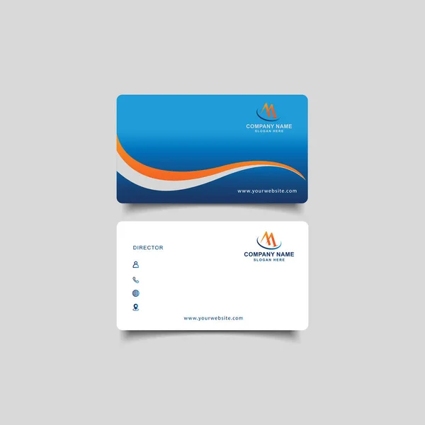 Creative Clean Business Card Template Simple Design — Vector de stock