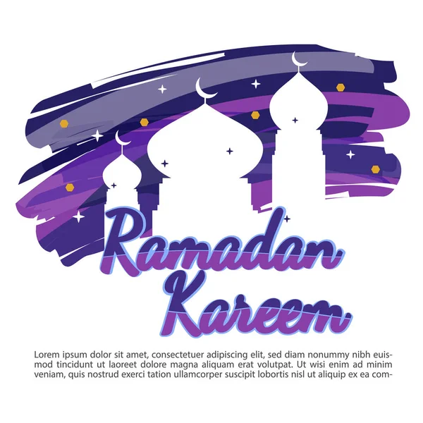 Ramadan Kareem Φόντο Ομιλία Σχέδιο Για Πανό Αφίσες Ευχετήρια Κάρτα — Διανυσματικό Αρχείο