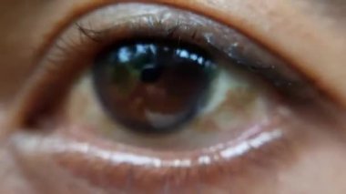 İnsan gözünün yakın çekim makrosu deri dokusunu, yansımasını ve doğal detayı gösterir. Görmeyi, odaklanmayı ve algıyı sembolize eder..