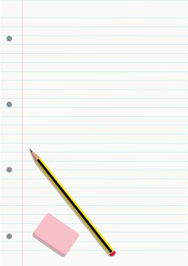 kurşun kalem ve silgi bir dizüstü sac kaplı