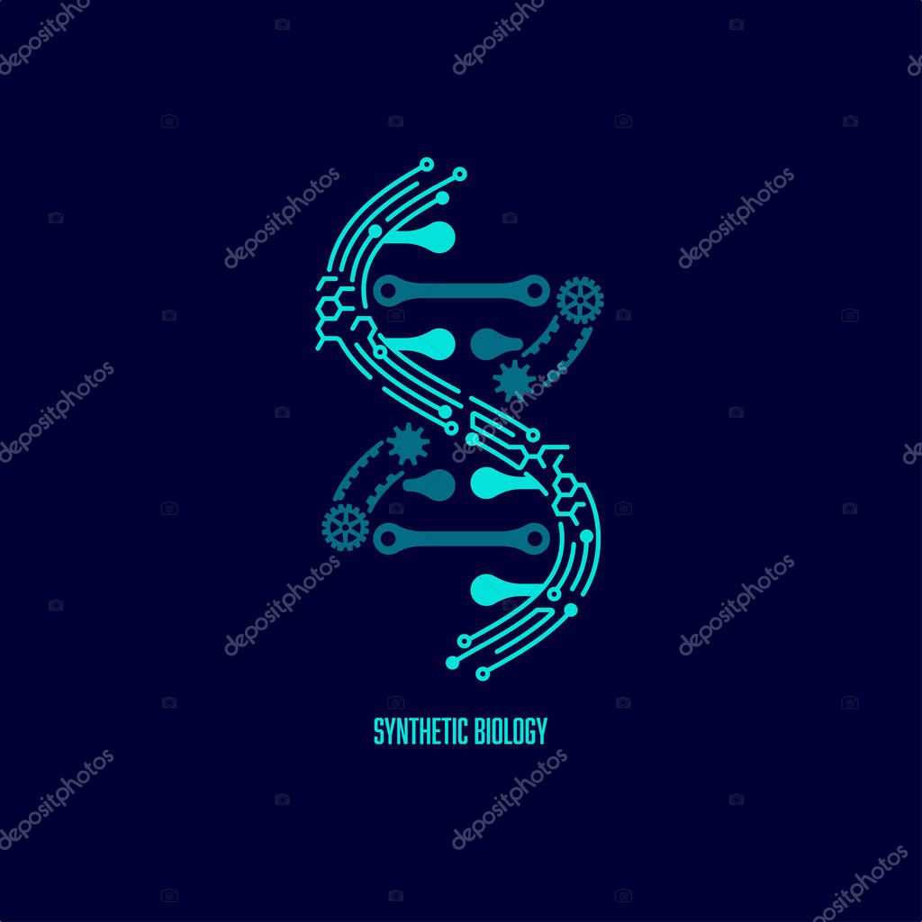Graphic of synthetic biology conceptual idea