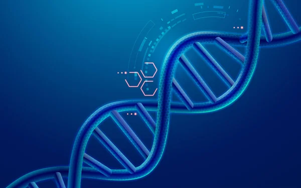 Concept Van Synthetische Biologie Biotechnologie Grafiek Van Kunstmatig Dna Met — Stockvector