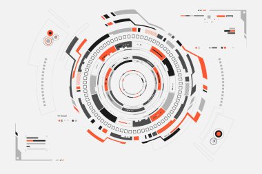 Büyük veri ya da dijital dönüşüm teknolojisi konsepti, siyah-orrange fütüristik teknoloji arkaplanı grafiği