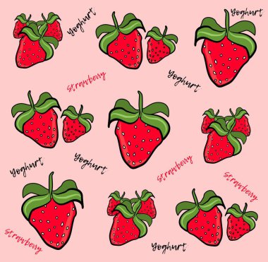 Çilek kırmızı, lezzetli, tatlı. Yaz meyveleri.