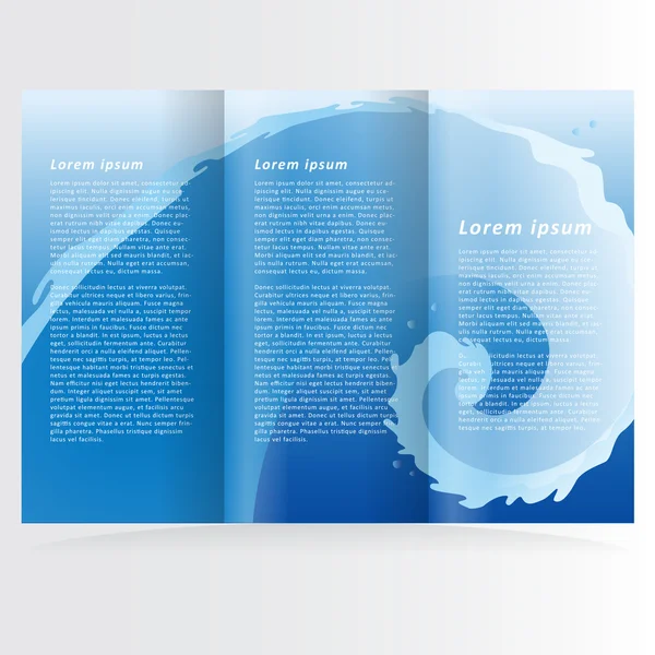 Brochure design template water — Stock Vector