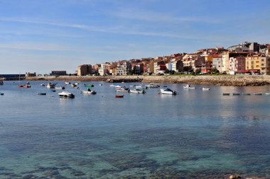 La Guardia, Pontevedra, İspanya Ağustos 2020 La Guardia liman bölgesinin manzarası