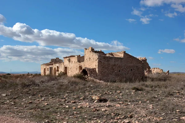 Ruins Old House Grazing Farm Change Society Climate Rural Exodus — Stock Photo, Image