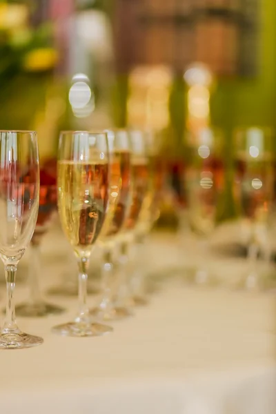 Glasses of champagne on the table — Stock Photo, Image