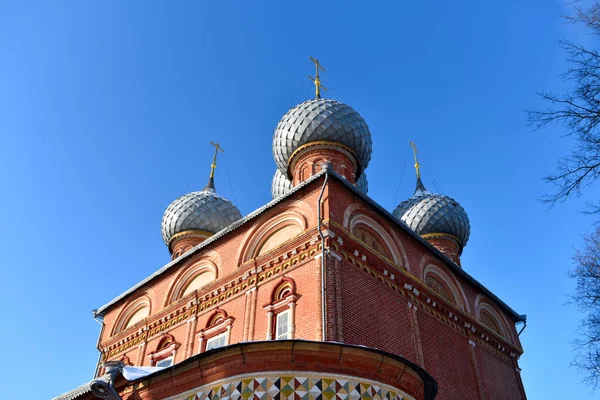 Kostroma Russia 2021 Crosses Onion Domes Church Resurrection Debrya — Stock Photo, Image