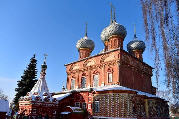 Kostroma Rússia 2021 Cruzes Cúpulas Cebola Igreja Ressurreição Debrya — Fotografia de Stock