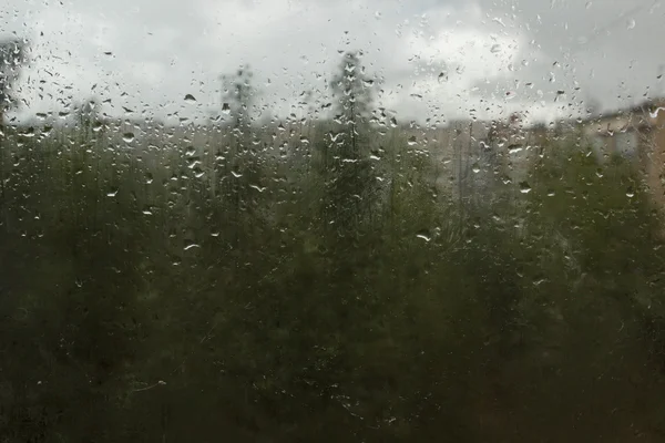 Gotas de chuva num copo suado. Tristeza tristeza tristeza tristeza outono . — Fotografia de Stock