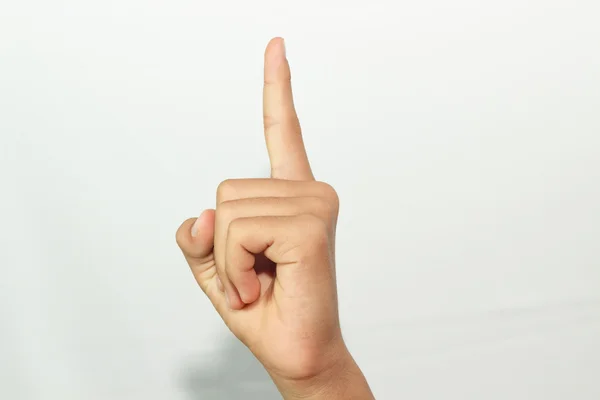 El signo de los dedos de la mano. Verity . Fotos De Stock Sin Royalties Gratis