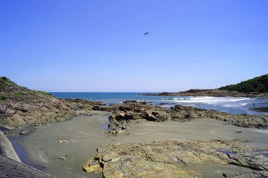 Güzel bir plaj ve doğada, Japonya-Kyushu Adası