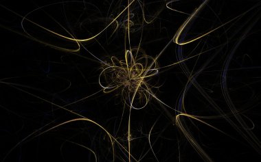 Fraktal satırları sarı kelebek