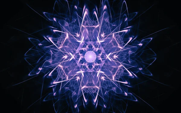 Soyut illüstrasyon arkaplan resmi altı demet leylak, siyah arkaplanda dalgalı ışınlar olan mavi gölgeler.