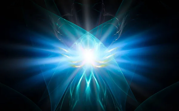 Абстрактная Иллюстрация Компьютер Рендеринг Фонового Изображения Фантастическая Звезда Лучами Веб — стоковое фото