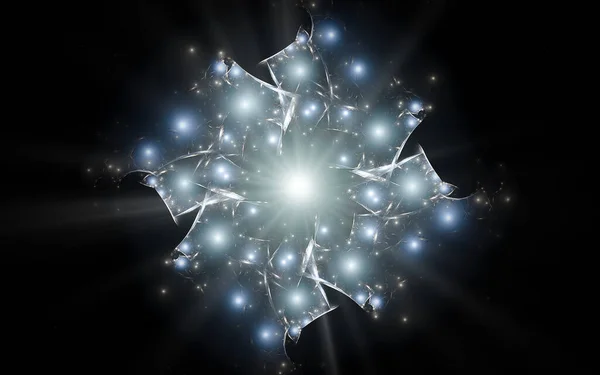 Abstract Illustration Computer Render Background Image Fantastic Star Rays Web — Stock Photo, Image