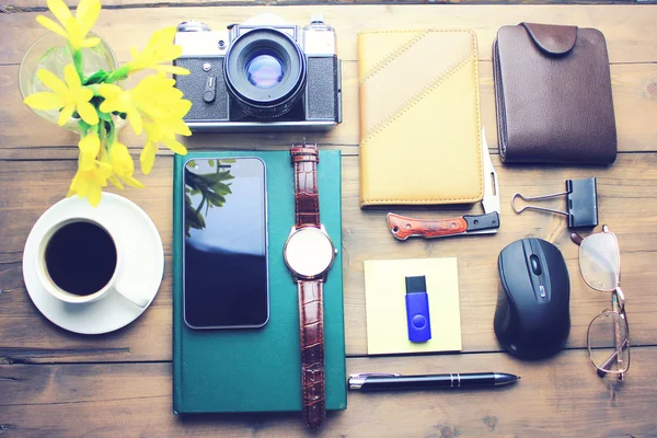 Man accessory on table — Stock Photo, Image