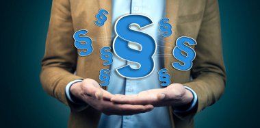 Ekranda insan eli paragraf sembolü