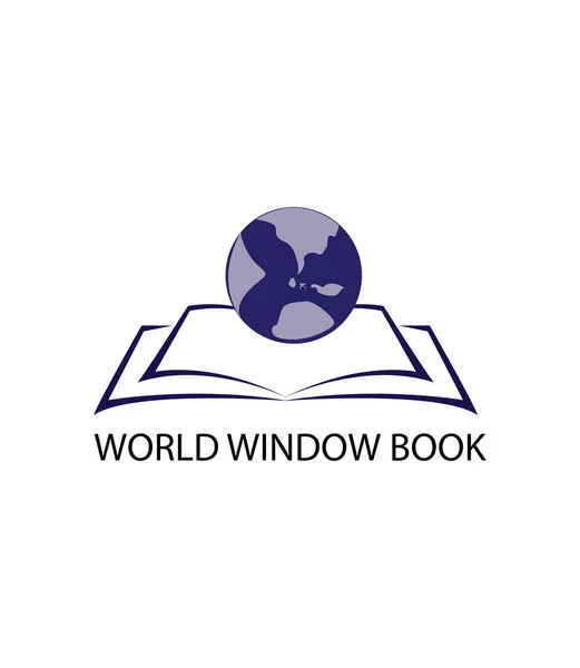 book and world logo vector