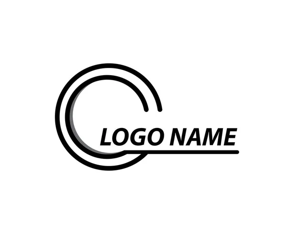Projeto Logotipo Ícone Círculo Preto — Fotografia de Stock