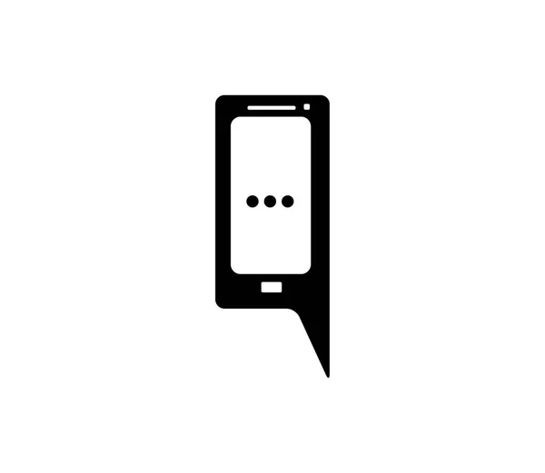 Uygulamalar ve web siteleri için telefon şekilli konuşma balonu vektör simgesi.