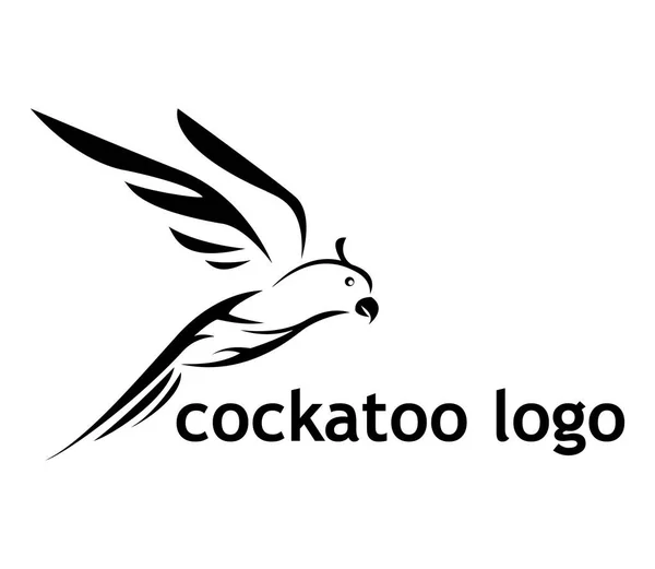 Cacatua Imagem Modelo Logotipo Vetor Moda Simples Atraente — Fotografia de Stock