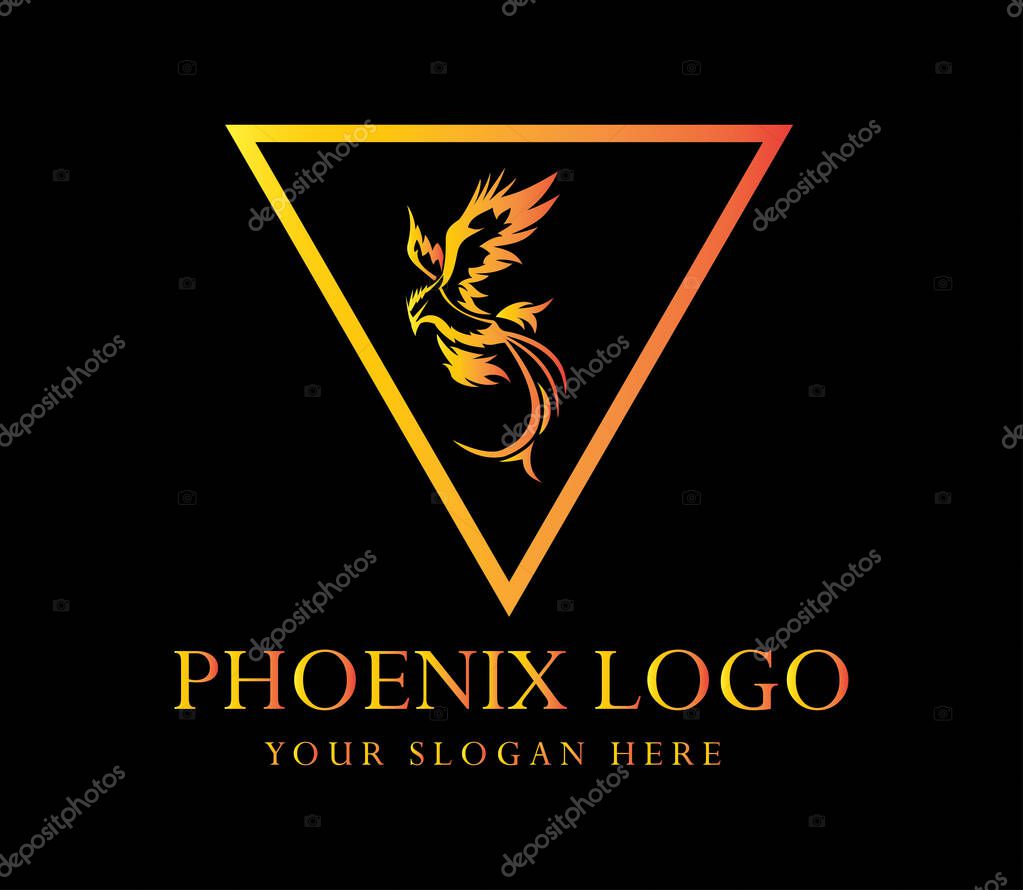Phoenix logo and ,logo vector template image, trendy,