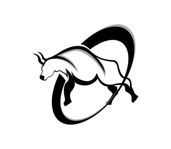 Diseño Del Logotipo Del Toro Diseño Del Logotipo Inspirador —  Fotos de Stock