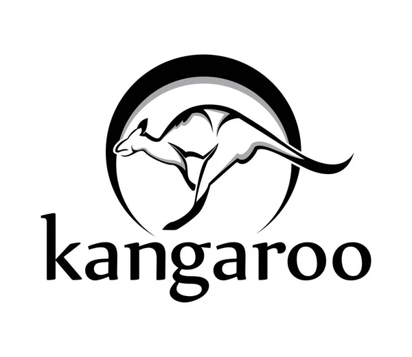 Logotipo Canguru Ícone Design Simples — Fotografia de Stock
