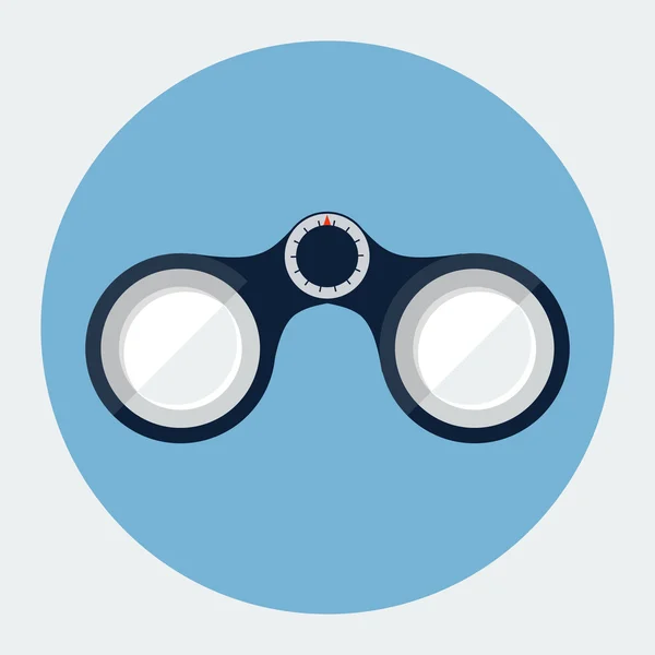 Binoculars flat icon — Stock Vector