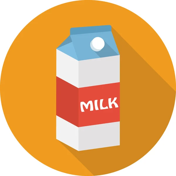 Vector caja de leche icono — Vector de stock