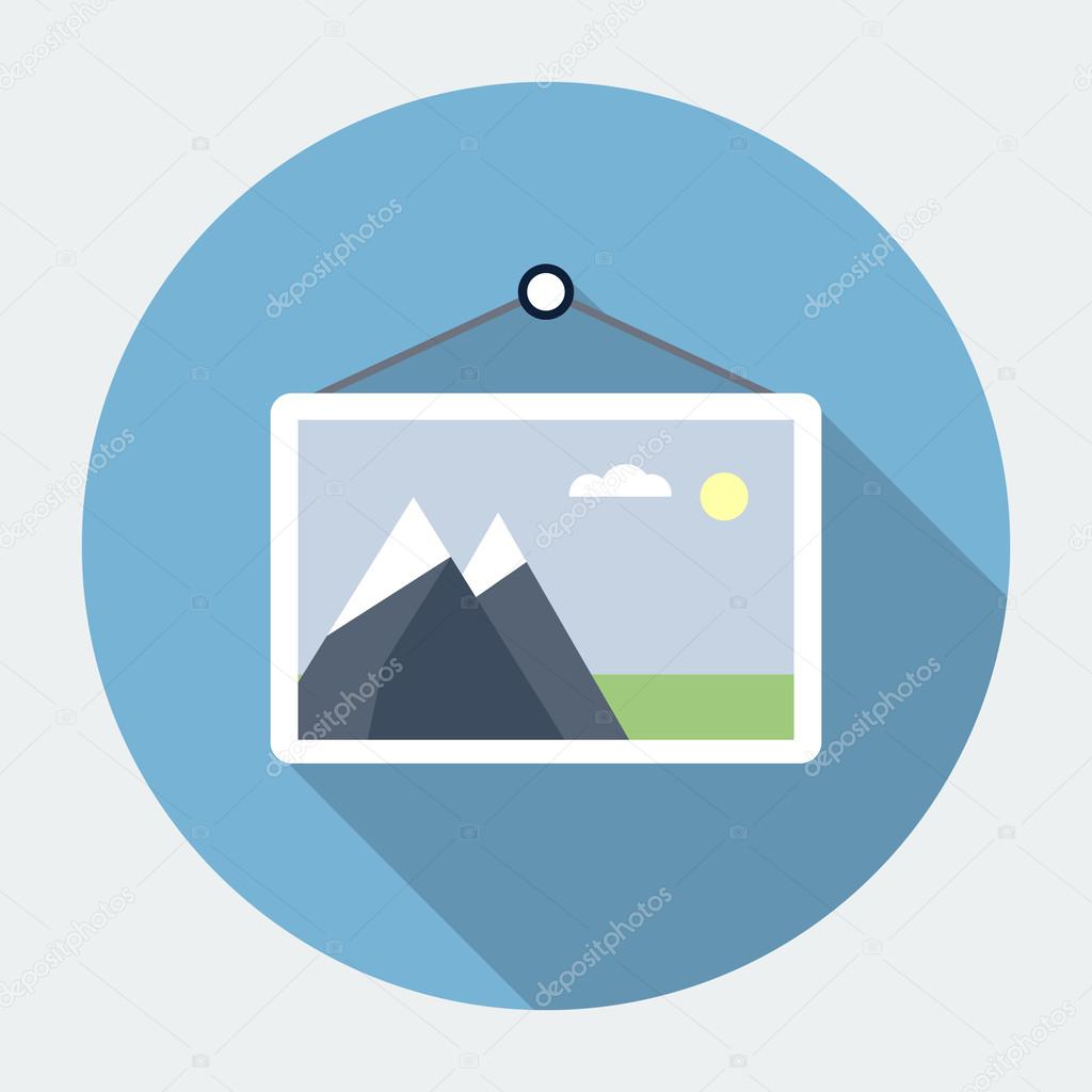 Photo gallery flat icon